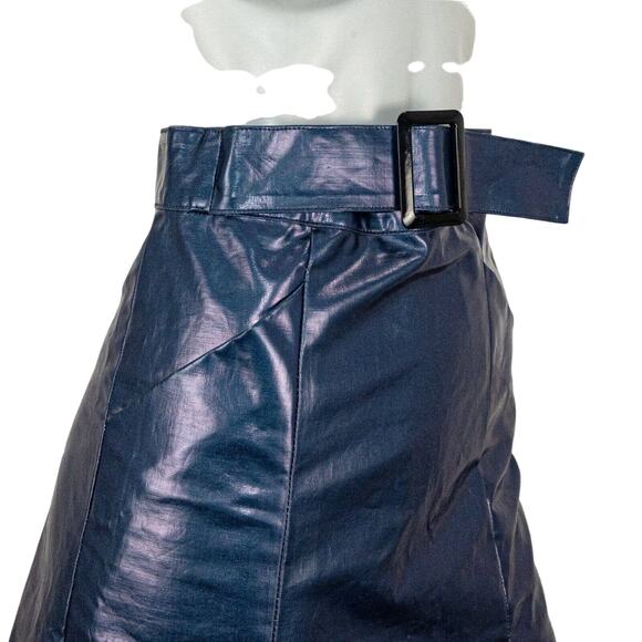 JOHN ELLIOTT Belted Skirt Plastic Blue size 1 Fall 2018 - Picture 13 of 13